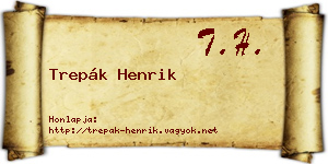 Trepák Henrik névjegykártya